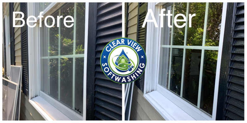 Window Washing Before and After